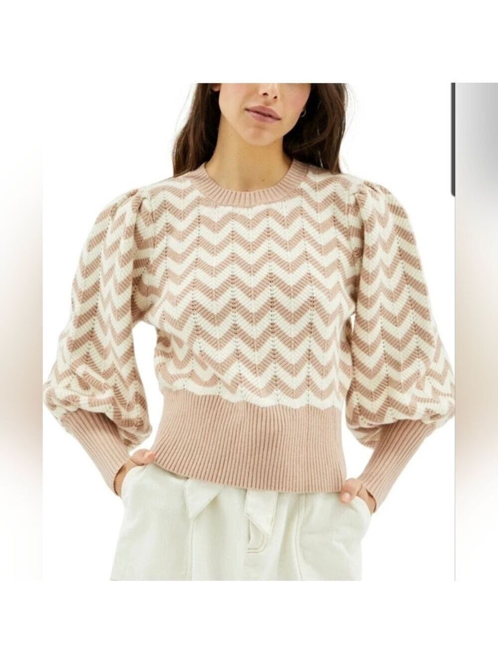 MINKPINK Chevron Knit Sweater – Size S